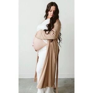 Goumi Sandstone, Women's Maternity Robe Bamboo Organic Cotton XL/XXL‎ NWT